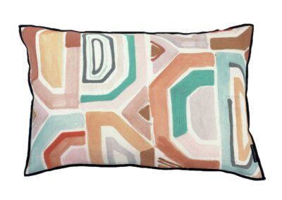 Mahlangu Cushion – Ochre|Nude