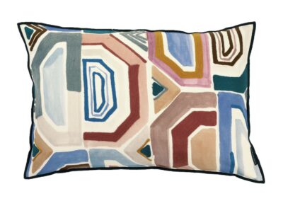 Mahlangu Cushion – Tobacco|Blue