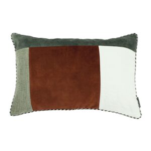 Casamance Pojagi Cushion - Khaki|Sienna