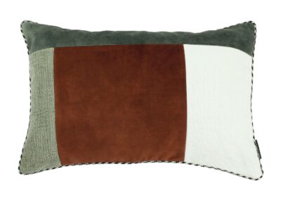 Pojagi Cushion – Khaki|Sienna