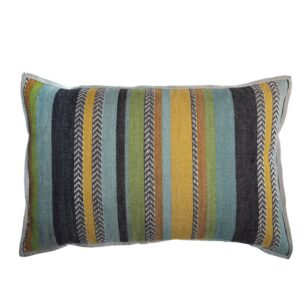Casamance Costa Nova Cushion - Celadon|Mustard