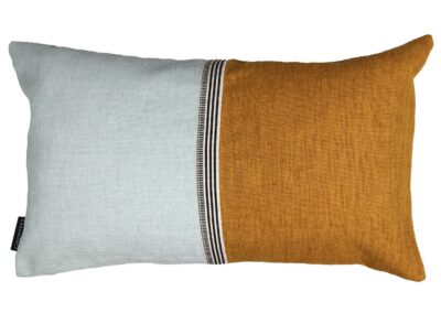 Rime Cushion – Ochre|Blue