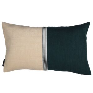 Casamance Rime Cushion - Teal|Natural