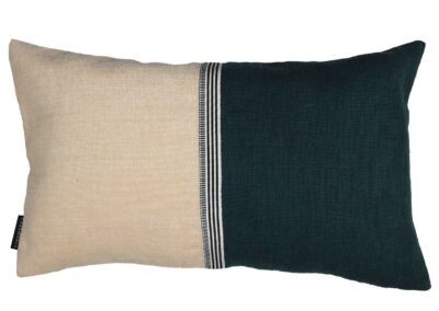 Rime Cushion – Teal|Natural