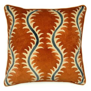 Linwood Helter Skelter Velvet Cushion - Paprika