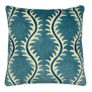 Linwood Helter Skelter Velvet Cushion - Ocean