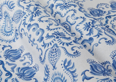 Valencia Oilcloth – Azure (Sample)