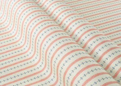 Anmer Leaf Stripe – Indigo|Coral