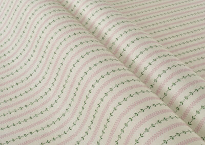 Anmer Leaf Stripe – Soft Pink|Sap Green