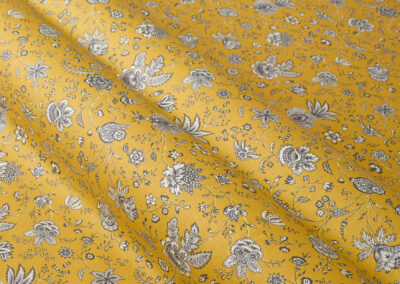 Fleur Oilcloth – Mustard