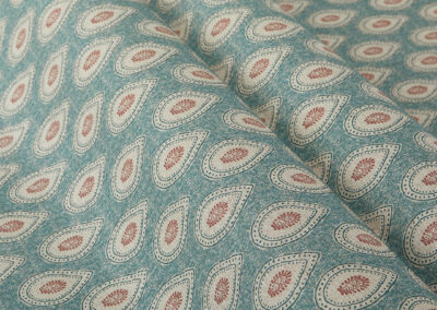 Aker Block Print II – Teal (Returnable Sample)