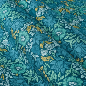 William Morris by Clarke & Clarke Mallow Fabric - Teal